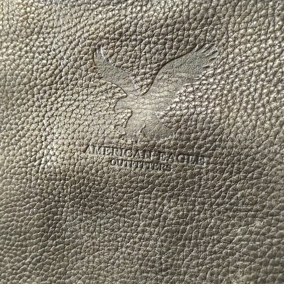 American eagle Shopper tote bag brown leather purse shoe bag - Picture 6 of 10
